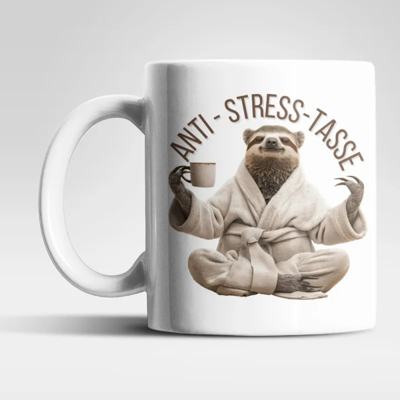 Anti Stress Faultier Kaffeetasse Teetasse Tasse Geschenkidee 325 ml - WS-Trend.de