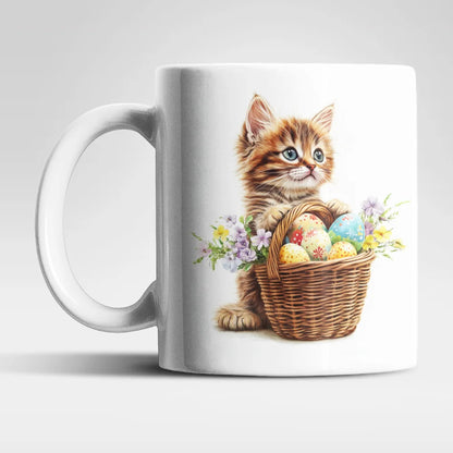 Ostern Katze Ostereier Kaffeetasse Teetasse Tasse Geschenkidee 325 ml - WS-Trend.de