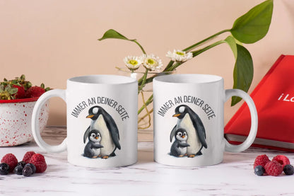 Pinguin Immer an deiner Seite Kaffeetasse Teetasse Tasse Geschenkidee 325 ml - WS-Trend.de