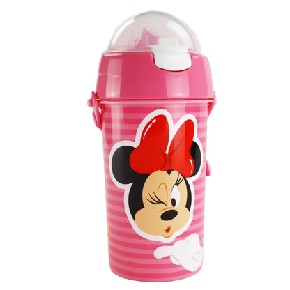 Disney Minnie Maus Trinkflasche Flasche mit Trinkhalm Gurt 500 ml - WS-Trend.de Wasserflasche