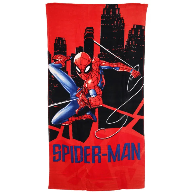 Marvel Spiderman Strandtuch Badetuch 70x140 cm 100% Baumwolle - WS-Trend.de Duschtuch XL