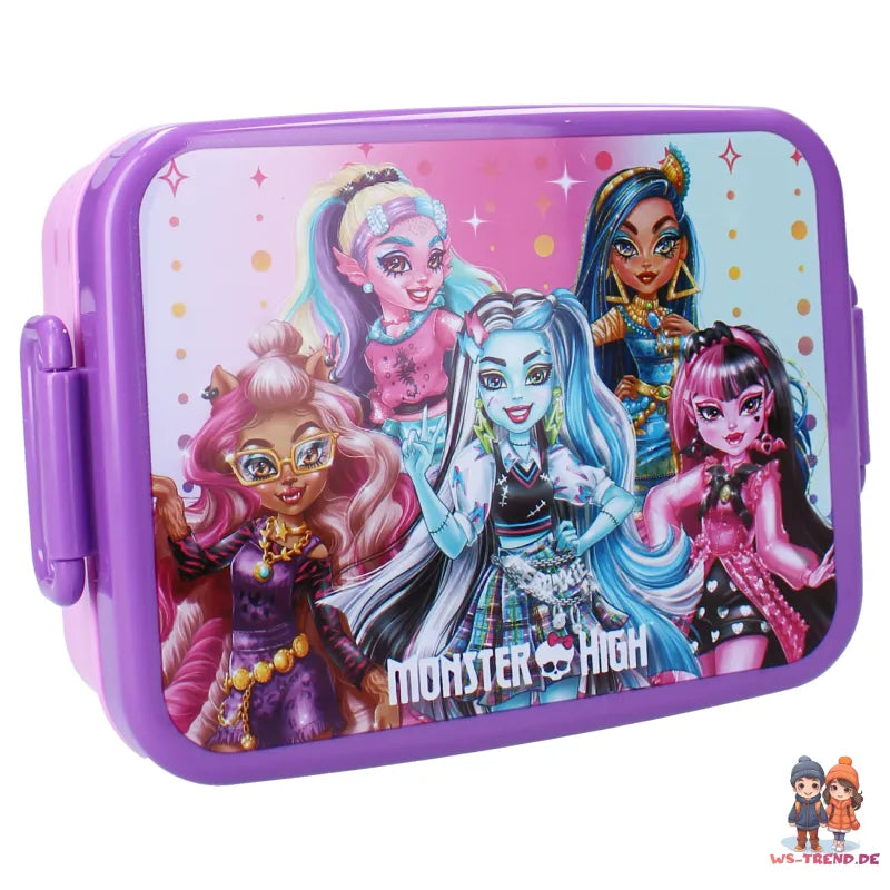 Monster High Mädchen 4 tlg. Kinder Lunch Set Brotdose plus 3 Snackboxen - WS-Trend.de