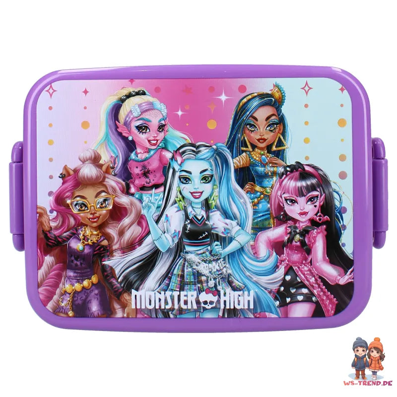 Monster High Mädchen 4 tlg. Kinder Lunch Set Brotdose plus 3 Snackboxen - WS-Trend.de