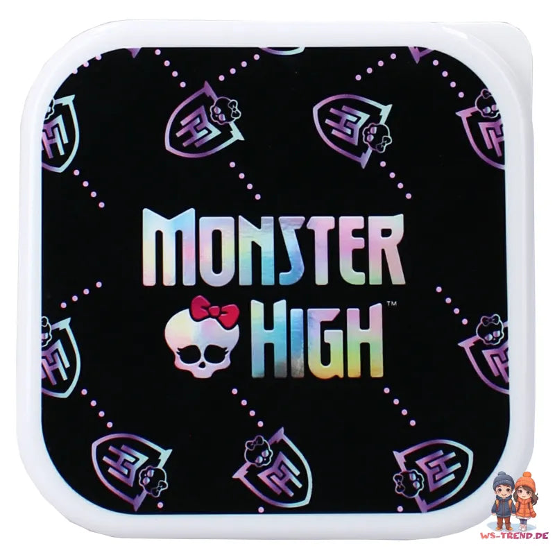 Monster High Mädchen 4 tlg. Kinder Lunch Set Brotdose plus 3 Snackboxen - WS-Trend.de
