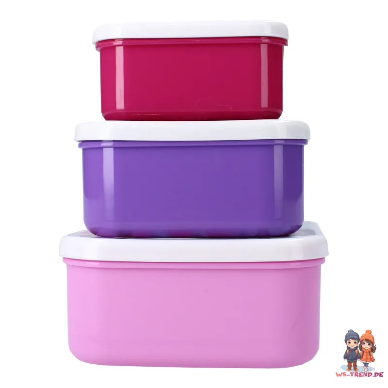 Monster High Mädchen 4 tlg. Kinder Lunch Set Brotdose plus 3 Snackboxen - WS-Trend.de