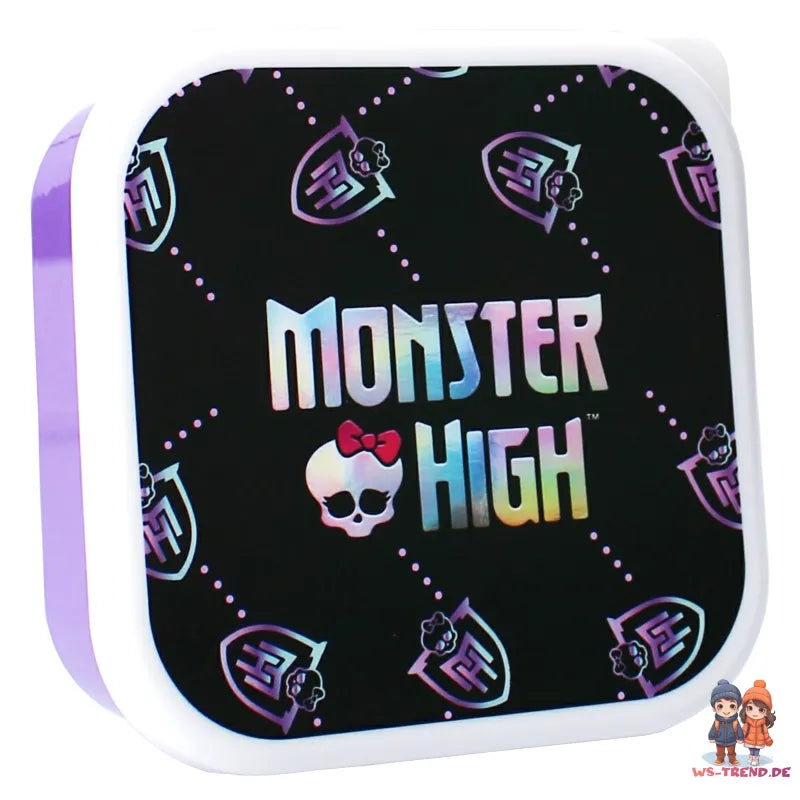 Monster High Mädchen 4 tlg. Kinder Lunch Set Brotdose plus 3 Snackboxen - WS-Trend.de