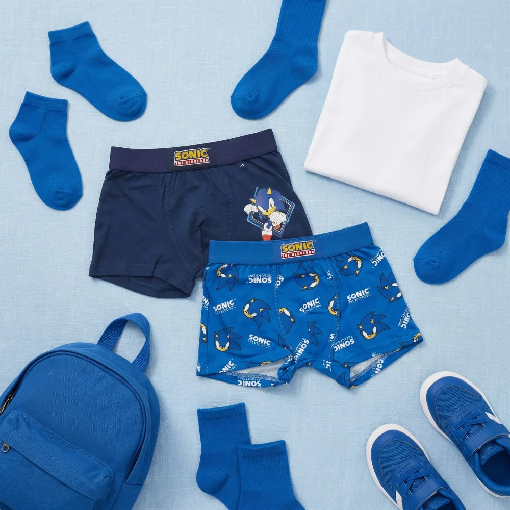 Sonic the Hedgehog Jungen Boxershorts Unterhose 2er Pack - WS-Trend.de