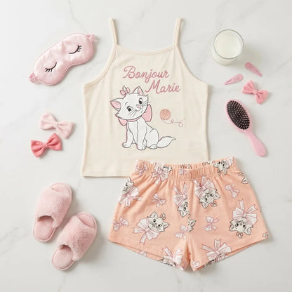 Disney Aristocats Marie Kinder Schlafanzug Pyjama Shirt Shorts - WS-Trend.de