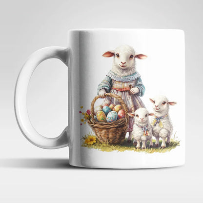 Ostern Schaaf Ostereier Kaffeetasse Teetasse Tasse Geschenkidee 325 ml - WS-Trend.de