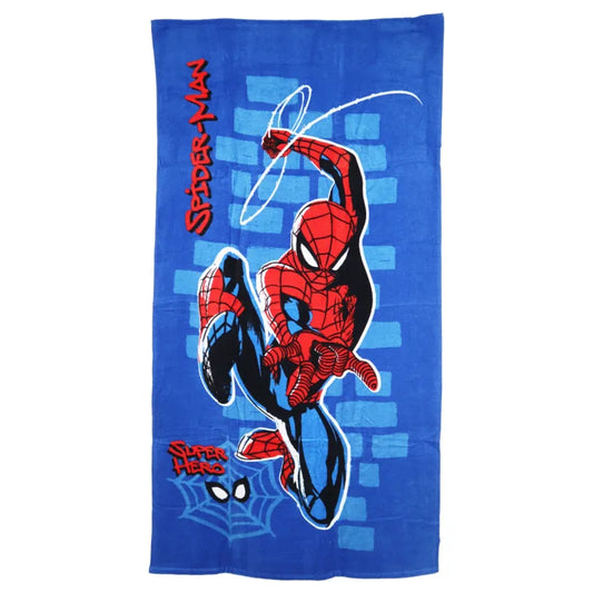 Marvel Spiderman Strandtuch Badetuch 70x140 cm 100% Baumwolle - WS-Trend.de Duschtuch XL