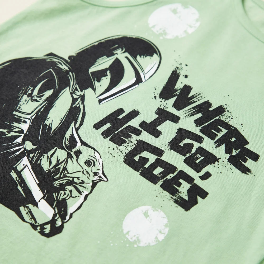 Star Wars Mandalorian Yoda Jungen Schlafanzug Pyjama Shirt Shorts - WS-Trend.de