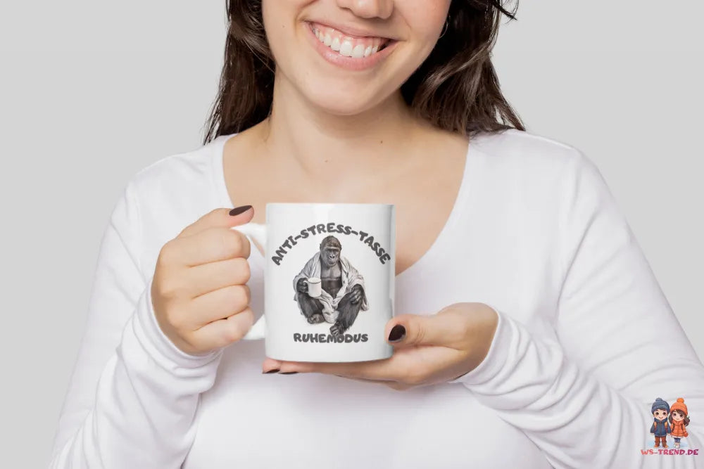 Anti Stress Ruhemodus Gorilla Kaffeetasse Teetasse Tasse Geschenkidee 325 ml - WS-Trend.de
