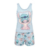 Disney Stitch Angel Damen kurzarm Pyjama Shorts Shirt