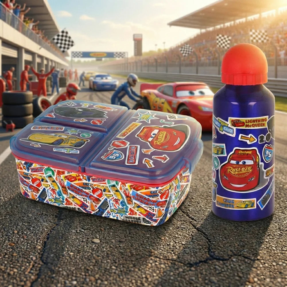 Disney Cars Lightning McQueen 2 teiliges Lunch Set - Brotdose - Trinkflasche - WS-Trend.de