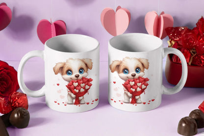 Liebe Love Hund Valentinstag Kaffeetasse Teetasse Tasse Geschenkidee - WS-Trend.de