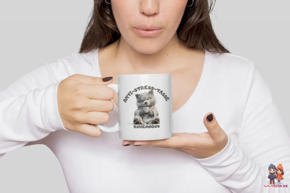 Anti Stress Ruhemodus Wolf Kaffeetasse Teetasse Tasse Geschenkidee 325 ml - WS-Trend.de