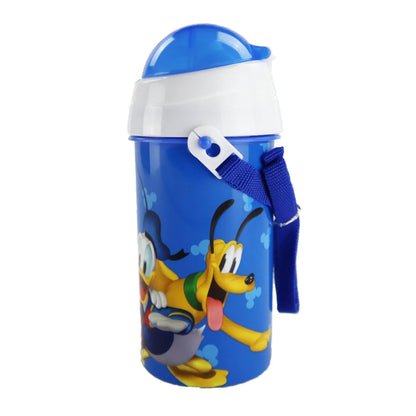 Disney Mickey Maus und Freunde Wasserflasche Flasche mit Trinkhalm Gurt 500 ml - WS-Trend.de