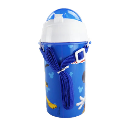 Disney Mickey Maus und Freunde Wasserflasche Flasche mit Trinkhalm Gurt 500 ml - WS-Trend.de