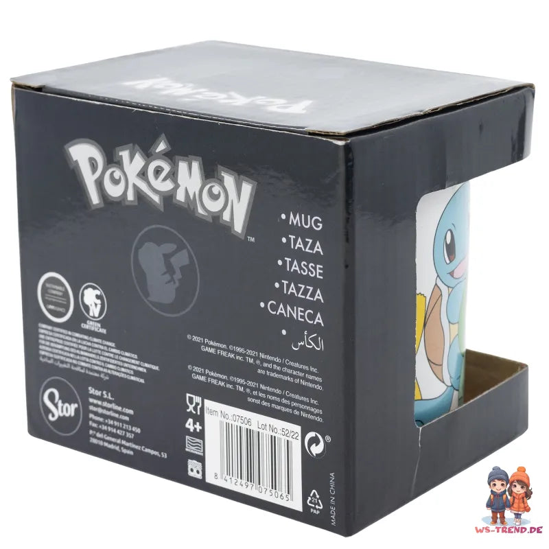 Pokemon Pikachu Bisasam Glumanda Shiggy Kaffeetasse Teetasse 330 ml - WS-Trend.de Tasse Geschenkidee