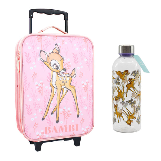 Disney Bambi Kinder 2tlg Set Trolley Kinderkoffer plus Trinkflasche 850 ml