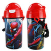 Marvel Spiderman Trinkflasche Flasche mit Trinkhalm Gurt 500 ml