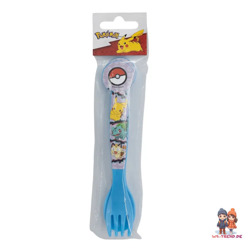 Pokemon Kinder 4 tlg. Set 3 Kammern Brotdose Gabel Löffel Alu-Flasche - WS-Trend.de