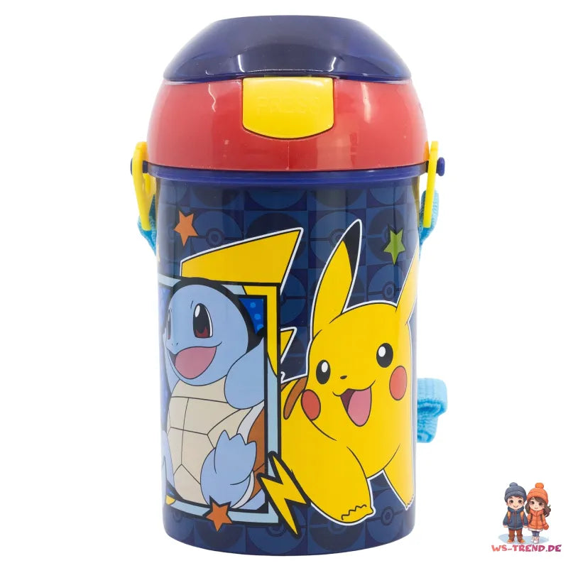 Pokemon Pikachu Wasserflasche Trinkflasche Flasche Tragegurt 450 ml - WS-Trend.de