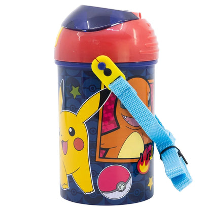 Pokemon Pikachu Wasserflasche Trinkflasche Flasche Tragegurt 450 ml - WS-Trend.de