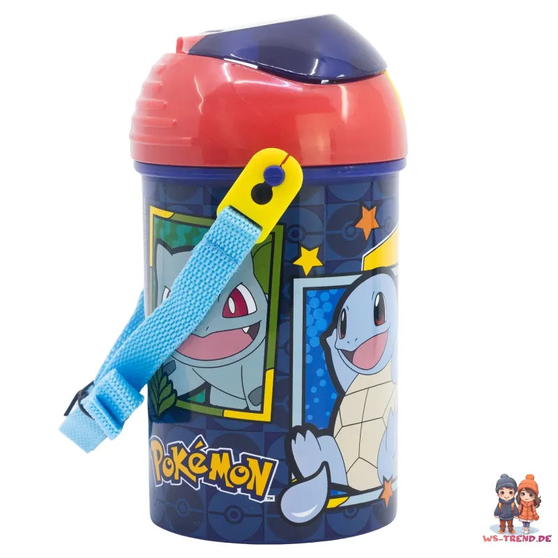 Pokemon Pikachu Wasserflasche Trinkflasche Flasche Tragegurt 450 ml - WS-Trend.de