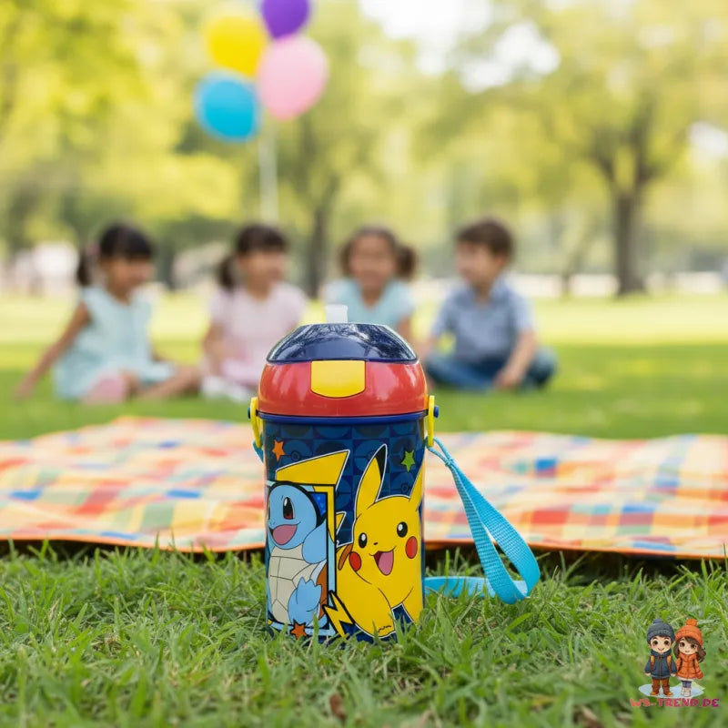 Pokemon Pikachu Wasserflasche Trinkflasche Flasche Tragegurt 450 ml - WS-Trend.de