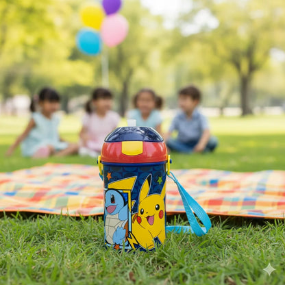 Pokemon Pikachu Wasserflasche Trinkflasche Flasche Tragegurt 450 ml - WS-Trend.de