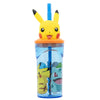 Pokemon Pikachu 3D Deckel Kinder Trinkbecher Becher mit integriertem Halm
