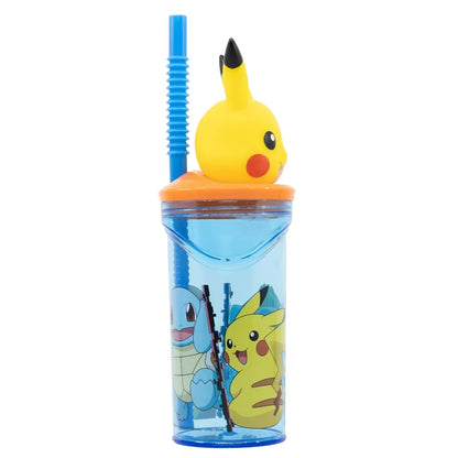 Pokemon Pikachu 3D Deckel Kinder Trinkbecher Becher mit integriertem Halm - WS-Trend.de