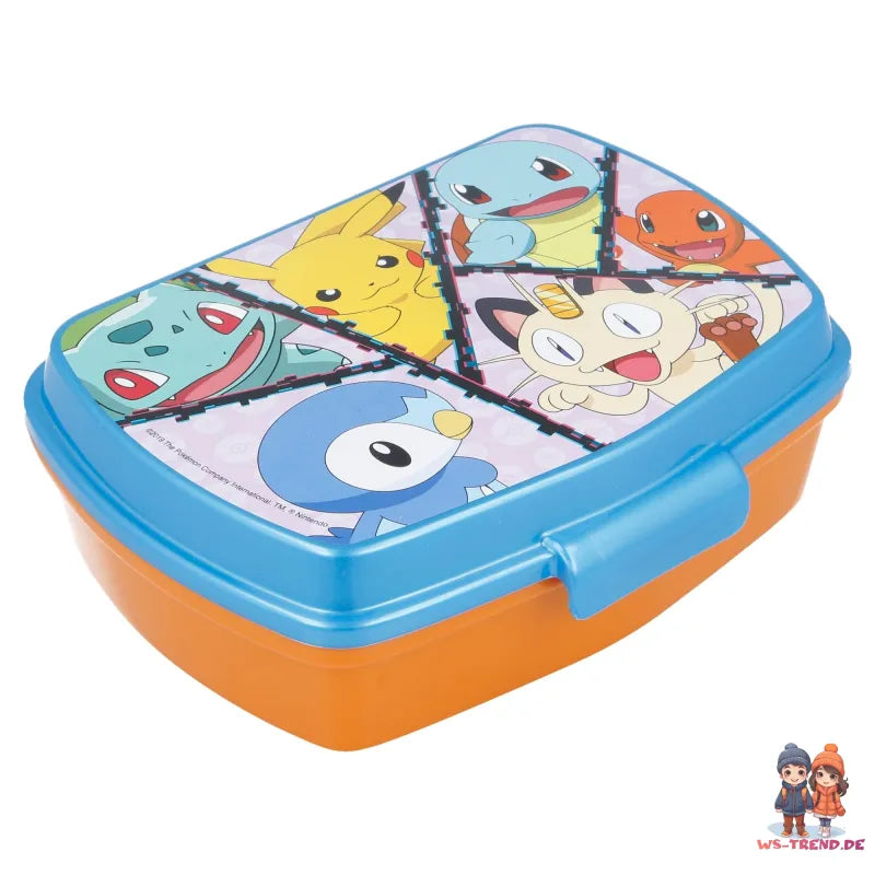 Pokemon Pikachu Kinder 4 teiliges Set Brotdose Trinkflasche Messer und Gabel - WS-Trend.de
