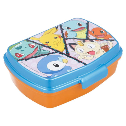 Pokemon Pikachu Kinder 4 teiliges Set Brotdose Trinkflasche Messer und Gabel - WS-Trend.de