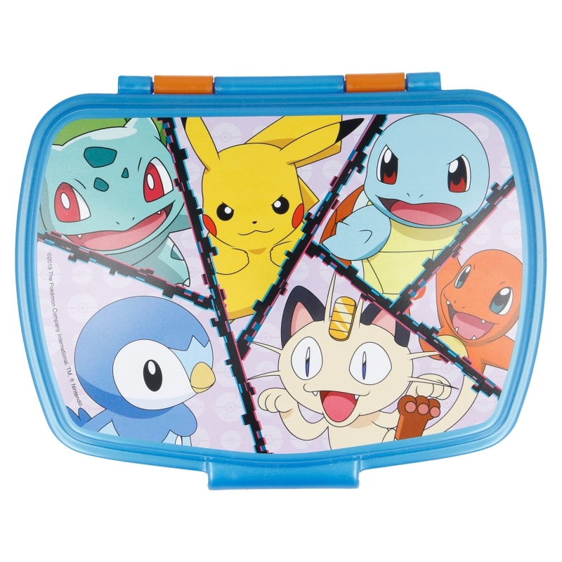 Pokemon Pikachu Kinder 4 teiliges Set Brotdose Trinkflasche Messer und Gabel - WS-Trend.de