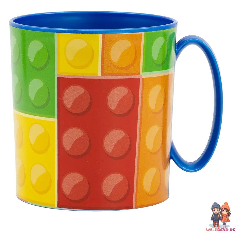 Klemmbausteine Kinder 2 teiliges Set Brotdose mit 3 Kammern plus Becher - WS-Trend.de