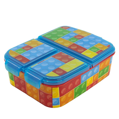 Klemmbausteine Kinder 2 teiliges Set Brotdose mit 3 Kammern plus Becher - WS-Trend.de