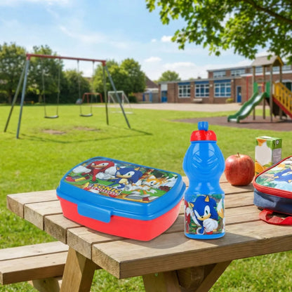 Sonic the Hedgehog 2 teiliges Lunch Set - WS-Trend.de - Brotdose mit 3 Kammern - Trinkflasche