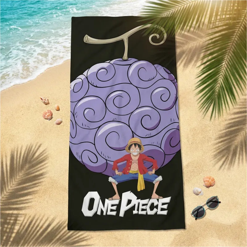 One Piece Monkey D Ruffy Mikrofaser Strandtuch Handtuch Badetuch 70x140 cm - WS-Trend.de