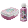 Einhorn Unicorn 2 tlg. Kinder Lunch Set Brotdose Alu Trinkflasche 410 ml