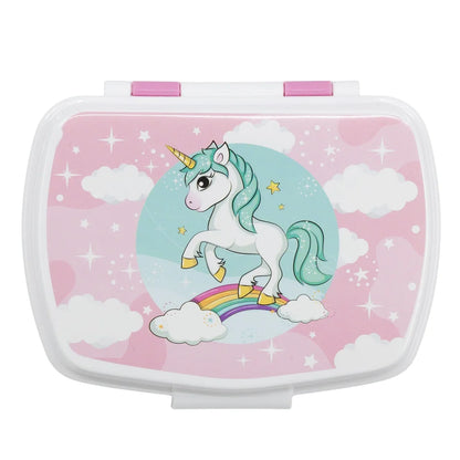 Einhorn Unicorn 2 tlg. Kinder Lunch Set Brotdose Alu Trinkflasche 410 ml - WS-Trend.de