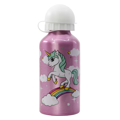 Einhorn Unicorn 2 tlg. Lunch Set Brotdose mit 3 Kammern Trinkflasche 400 ml - WS-Trend.de