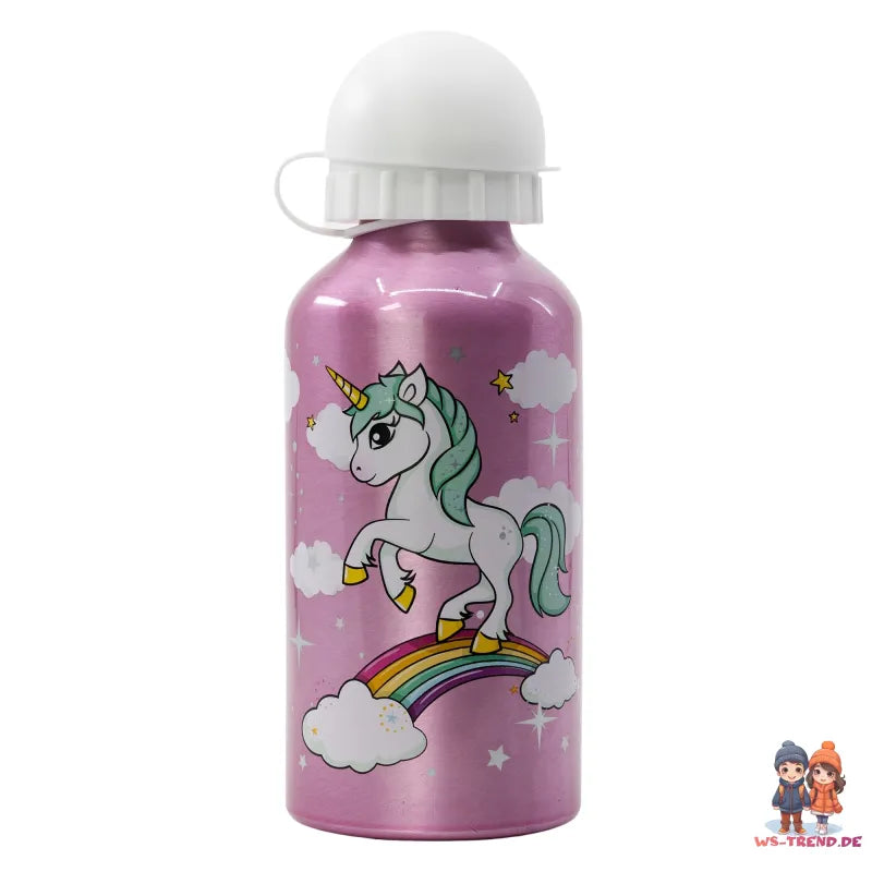 Einhorn Unicorn 2 tlg. Kinder Lunch Set Brotdose Alu Trinkflasche 410 ml - WS-Trend.de