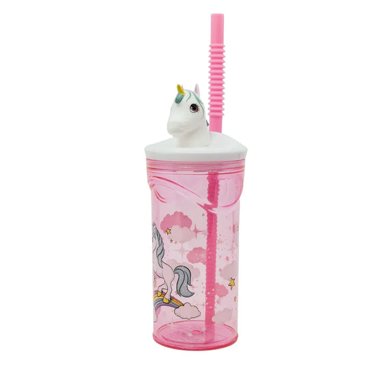 Kleines Einhorn Unicorn 3D Kopf Wasserflasche Trinkflasche Flasche 360 ml - WS-Trend.de