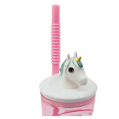 Kleines Einhorn Unicorn 3D Kopf Wasserflasche Trinkflasche Flasche 360 ml - WS-Trend.de
