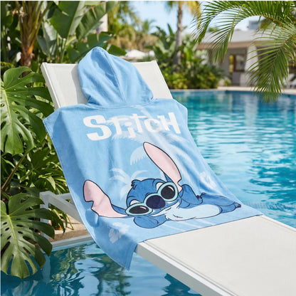 Disney Lilo Stitch Kinder Mädchen Mikrofaser Poncho Badetuch 55x110 cm - WS-Trend.de
