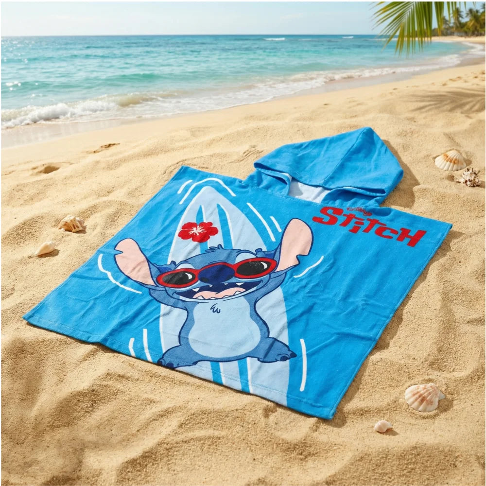 Disney Lilo Stitch Kinder Mädchen Mikrofaser Poncho Badetuch 55x110 cm - WS-Trend.de
