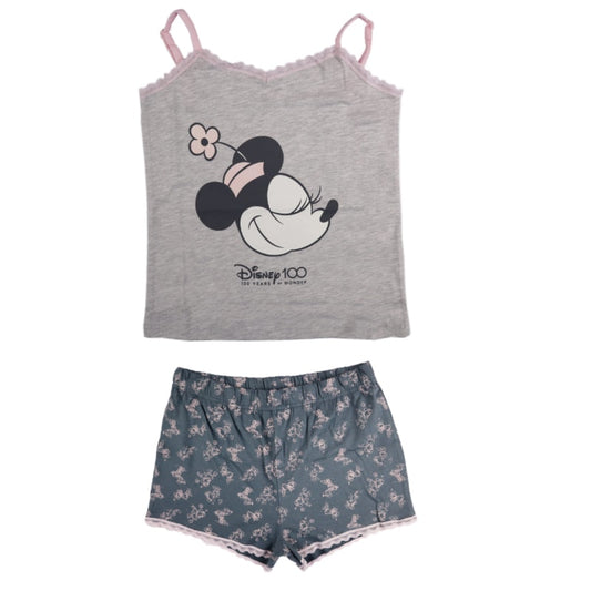 Disney Minnie Maus 100 Years Jugend Pyjama - WS-Trend.de Mädchen kurzarm Schlafanzug 140-164 Baumwolle