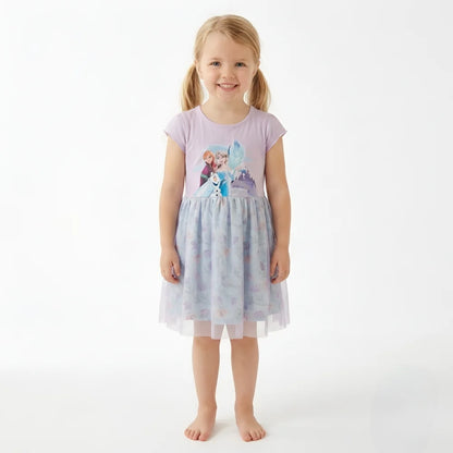 Disney Die EIskönigin Anna Elsa Kinder Mädchen Sommerkleid Kleid - WS-Trend.de